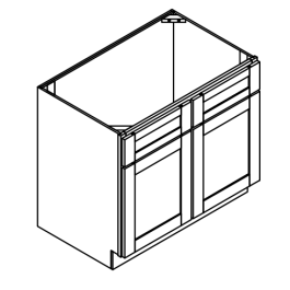2 Drawer Sink Base Cabinet