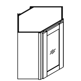 Glass Wall Diagonal Cabinets