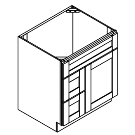 Vanity Combo Base Cabinet – Drawers Left